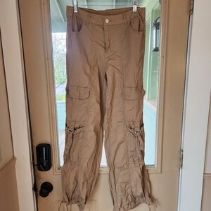 Y2K No Boundaries Tan Cargo Pants | S